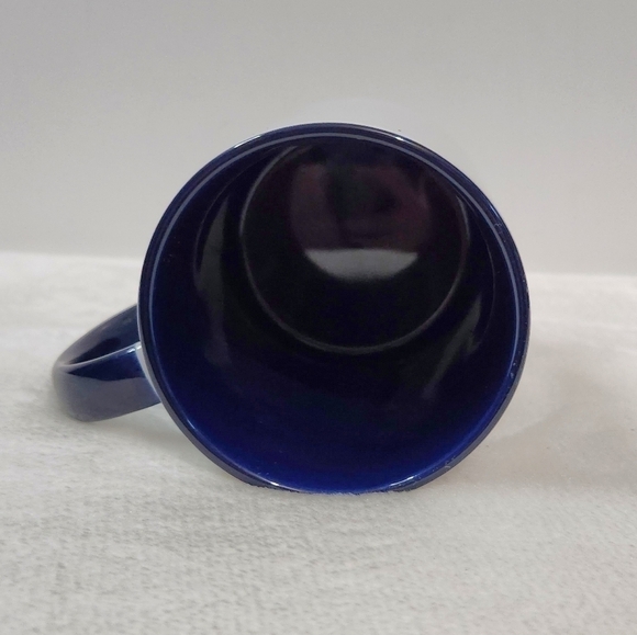 THIRTY-ONE Hello Happy Sip White Navy Blue Ceramic Coffee Cup Mug 12 Oz - Picture 6 of 9